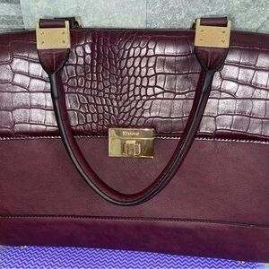 Dune of London purse/large tote maroon/purple